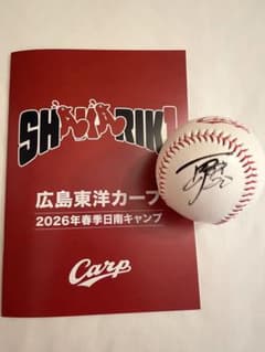 広島カープ 栗林良吏 直筆サインボール 2026日南キャンプ限定球 - メルカリ