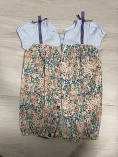 プティマイン 花柄ロンパース 60〜70 半袖 ベビー 女の子 夏服のサムネイル