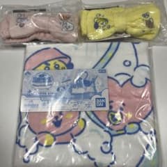 이치 반 쿠지 BT21 Happy Bath Time 목욕 타월 헤어 밴드 3 점