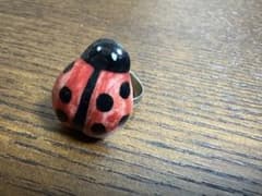 ポーリッシュポタリー　てんとう虫　リング　指輪のサムネイル