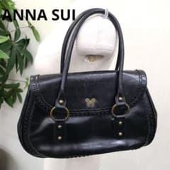 希少 ヴィンテージANNA SUI ハンドバッグ ブラック 蝶モチーフ - メルカリ