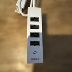 BUFFALO 4ポート USBハブ ホワイトのサムネイル