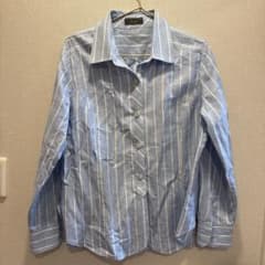Leilian 美品麻リネンストライプ柄 長袖シャツレリアン - メルカリ