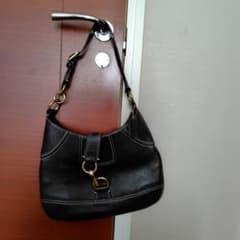 COACH ブラックレザー ハンドバッグのサムネイル