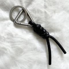 ボッテガヴェネタ トライアングル キーリング レザー 黒 ブラック