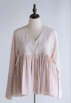 新品未使用タグ付きpois ポア airy 2way blouse ピンク - メルカリ