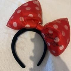 Disney Minnie Mouse カチューシャ 赤 水玉のサムネイル