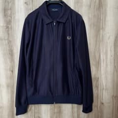 FRED PERRY ネイビー ストライプ ジャケット - メルカリ