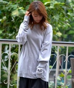 【お値下げ】Champion コットン ロングスリーブ LADY  Tシャツのサムネイル