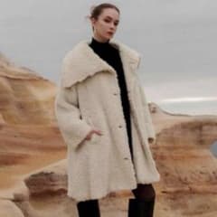 Acka. layered collar boa coat アイボリーsize1 - メルカリ