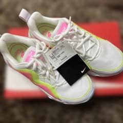 【美品】NIKE ナイキ モティバ 厚底スニーカー（ホワイト/ピンク/イエロー）のサムネイル