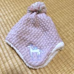 キッズ ニット帽 50-52cm ピンクのサムネイル