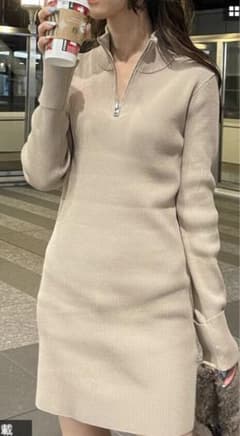 yuuna様ハーフジップニットワンピースのサムネイル