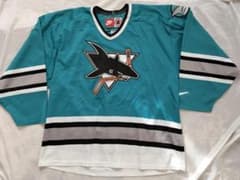 NHL　サンノゼ　シャークス　レプリカ　ジャージ　 L　ヴィンテージ　ストリートのサムネイル