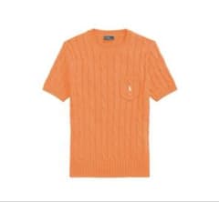 Polo Ralph Lauren ケーブルニット 半袖 オレンジ - メルカリ