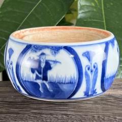 陶硯】中国青花玉殿陶硯 染付 - メルカリ