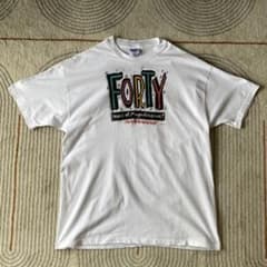 90s USA製 シングルステッチ FORTY ロゴTシャツ Hanesのサムネイル
