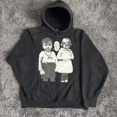 00s Old Stussy ブラック パーカー キッズフォト Mのサムネイル