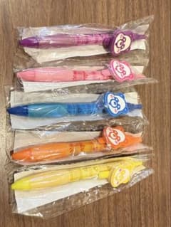 AAAえ〜パンダ ラバーマスコット付ペン 5本セットのサムネイル