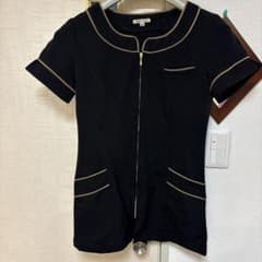 MODE LOUIS 黒チュニック 半袖エステユニフォーム(Lサイズ) Mサイズ 