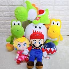 【T】　スーパーマリオ　ぬいぐるみ　7個　まとめ売り　マリオ　ピーチ　ヨッシー