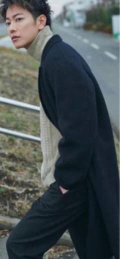 佐藤健 ABYTS ウールリバーコート 黒 サイズ1 - メルカリ