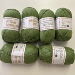 50g*6玉　綿100% グリーン 6玉セットのサムネイル