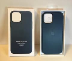 Apple  iPhone12 純正品レザーケース【未使用】BalticBlueのサムネイル