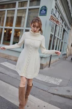 herlipto Clara Cable Knit Dress Sサイズ - メルカリ