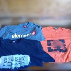 り*。様 【希少USA製】STUSSY ELEMENT DC Tシャツ ストリー