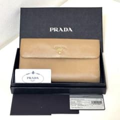 ✨箱カード付✨PRADA プラダ◇ベージュ◇サフィアーノレザー◇シリアル 