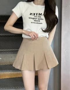 中町綾 インパン裏地付きボックスプリーツミニスカートのサムネイル