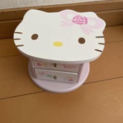 即*彡様 キティちゃん 木製ミニチェスト2段 小物入れのサムネイル