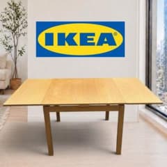 IKEA BJURSTA エクステンション ダイニング テーブル 90×90 - メルカリ