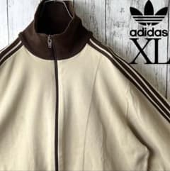 激レア 70s adidas デサント　オーバーサイズ　ベージュ　茶色　5号XLのサムネイル