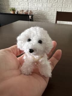 トイプードル　ハンドメイド ぬいぐるみ ホワイトのサムネイル