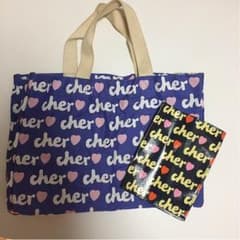 cher シェル トートバッグ ブックカバー セットのサムネイル