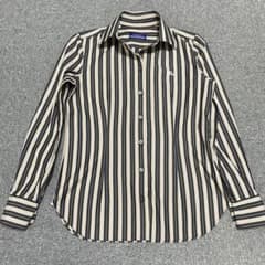 BURBERRY BLUE LABEL ストライプ長袖シャツ ブラウス 刺繍 - メルカリ