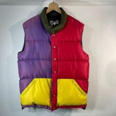 Crescent Down Works カラフルダウンベスト Lサイズ 古着 - メルカリ