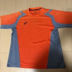 ASICS 半袖スポーツトップス オレンジ/グレーのサムネイル