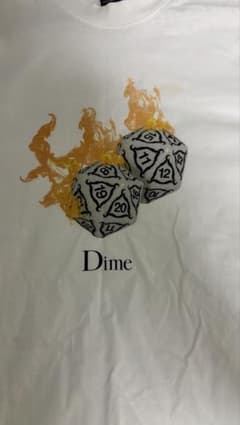 yy様専用 Dime Tシャツ ダイス炎デザイン ホワイトのサムネイル