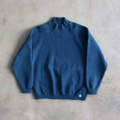 90s RUSSELLラッセル 無地スウェット USA製　L モックネック