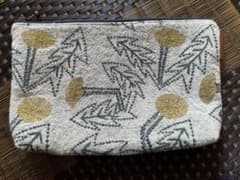 ハンドメイド ポーチ タンポポ柄