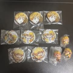 Demon slayer Zenitsu Agatsuma Keychains and badges