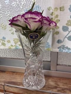 BOHEMIA CZECHOSLOVAKIA 産クリスタル 花瓶【造花は含まず】 - メルカリ