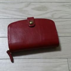 クレドラン 二つ折り財布  濃いレッドのサムネイル