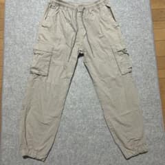 カーゴパンツ ベージュ ウエストゴム ミリタリーのサムネイル
