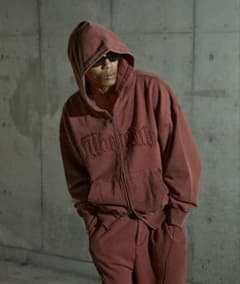 【完売品】ANDER HUNKダメージオーバーダイジップパーカーのサムネイル