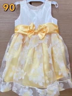 ベビードレス　イエロー　90㎝　結婚式　発表会のサムネイル