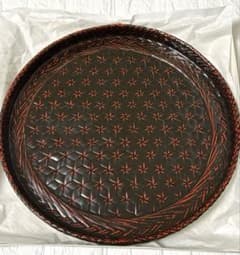 久留米 九籃の籃胎漆器 らんたい漆器 丸盆 深盆 トレー - メルカリ